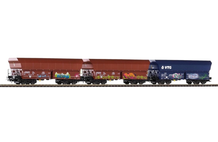 Set 3x samovýsypné vagóny na uhlie Falns DB [H0]